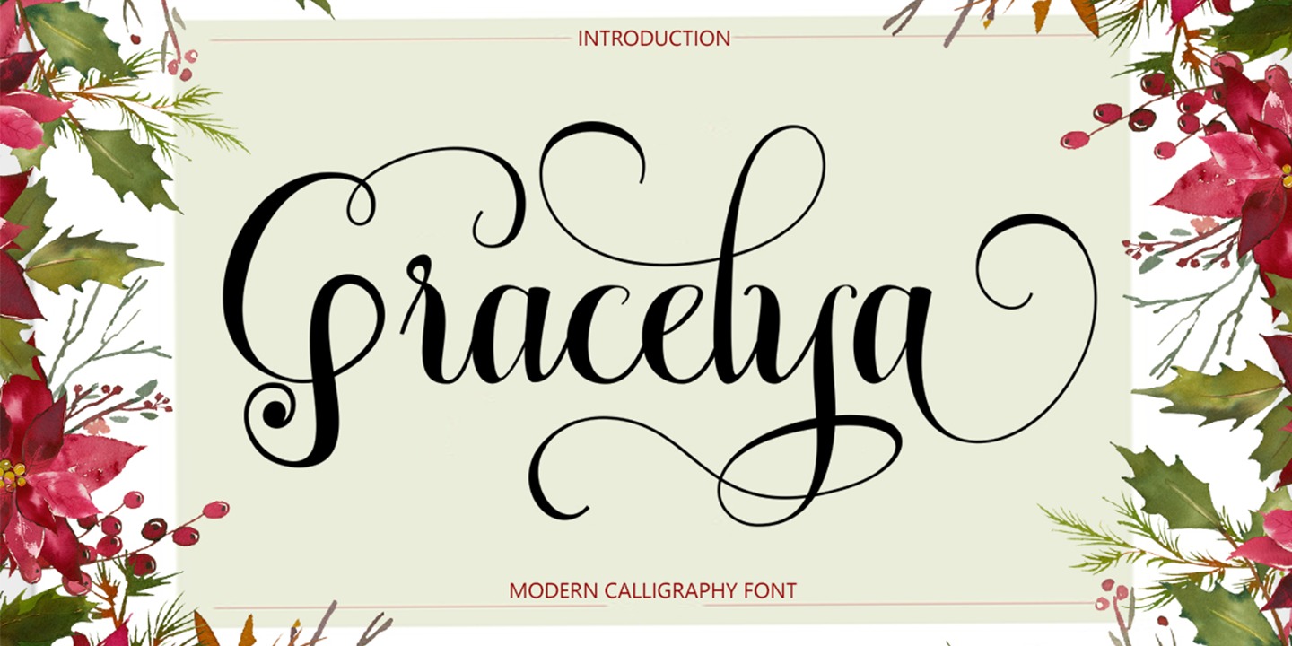 Gracelya Script Regular Font preview